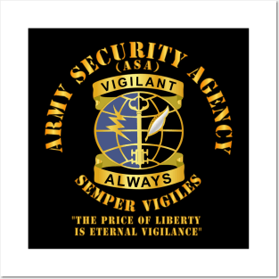 Army Security Agency - DUI - Always Vigilante Posters and Art